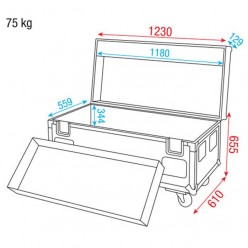 Wentex D7554 Pipe & Drape Case for FOH Kit